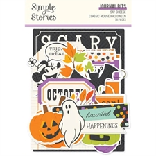 Simple Stories Die Cuts - Journal Bits / Say Cheese Classic Mouse HALLOWEEN (78 pieces)